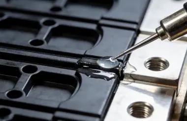 Adhesive assembly dispensing process