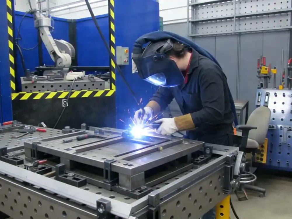 Fabrication floor showing organized welding bays and quality-ready production flow