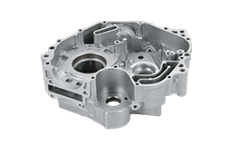 Pressure die casting automotive transmission and battery housings