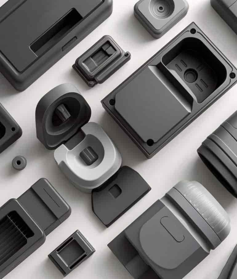 Precision prototype molded plastic parts for injection mold tooling