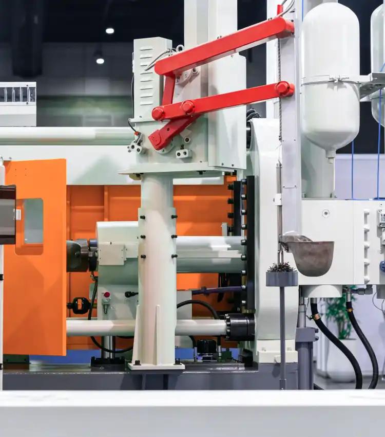 High pressure die casting machine on the production floor