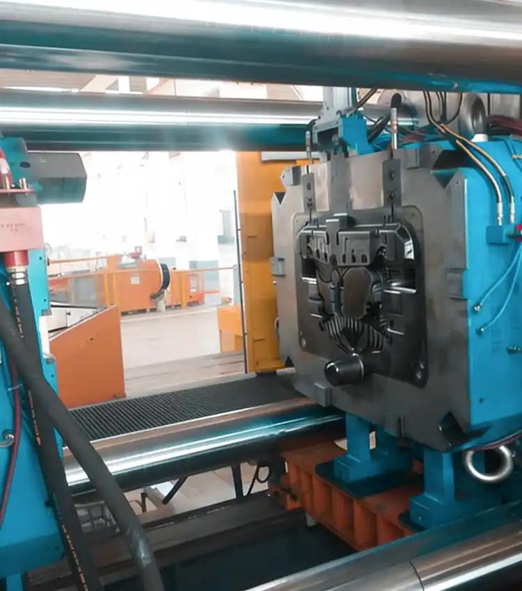 Industrial high pressure die casting machine on the production floor