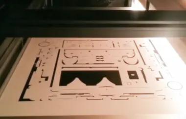 MJF multi jet fusion nylon powder bed with printed parts