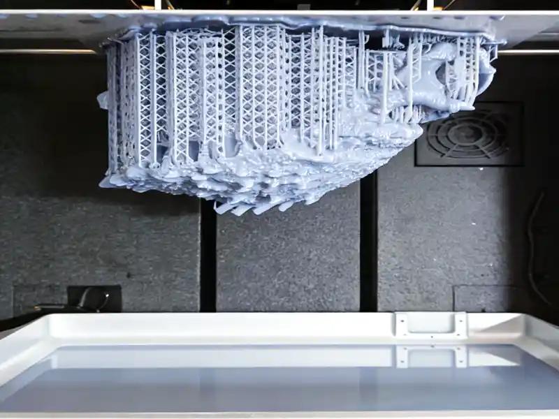 Образец детали услуги 3D-печати SLA на сборочной платформе